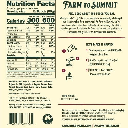 Farm To Summit Buckwheat Granola With Oat Milk