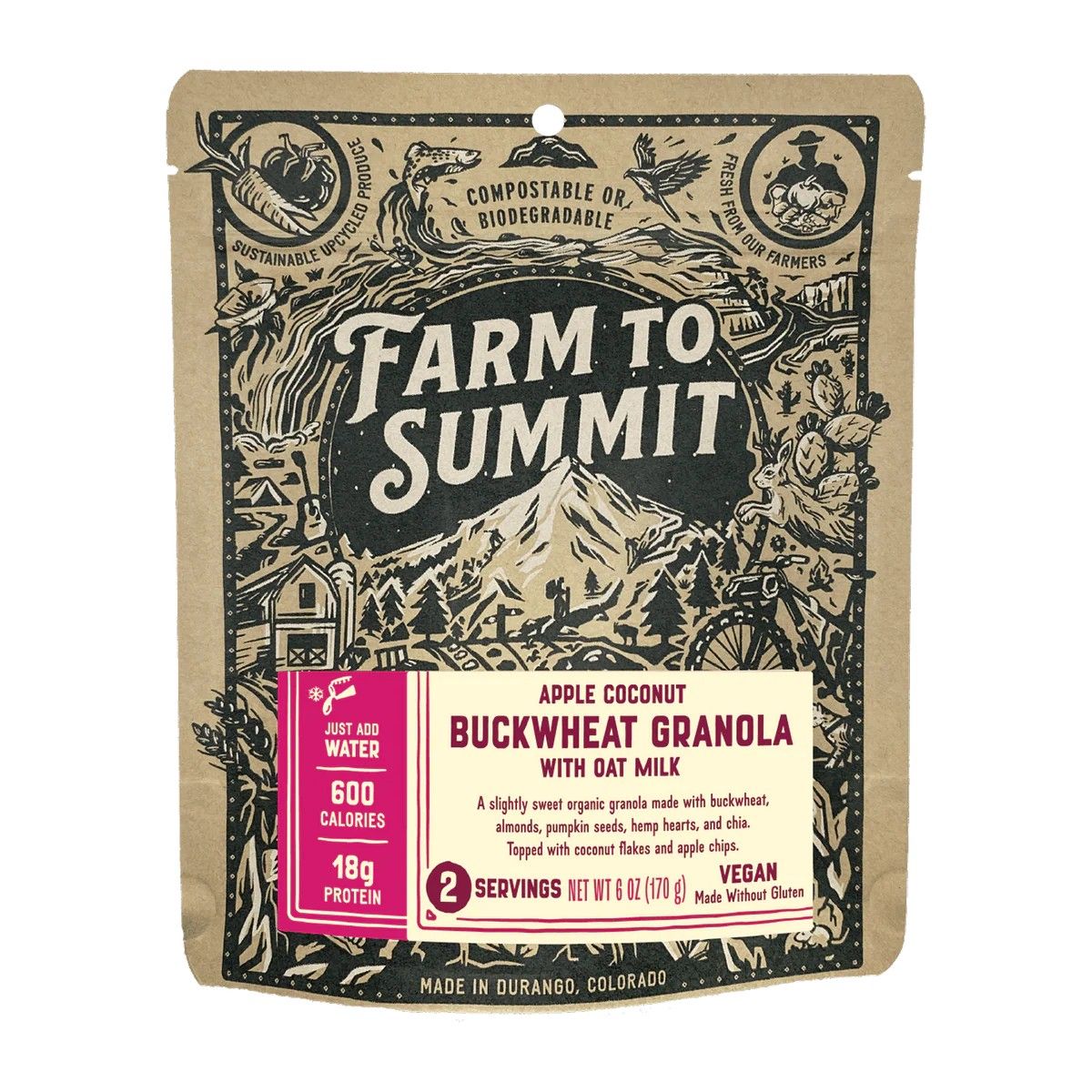 Farm To Summit Buckwheat Granola With Oat Milk