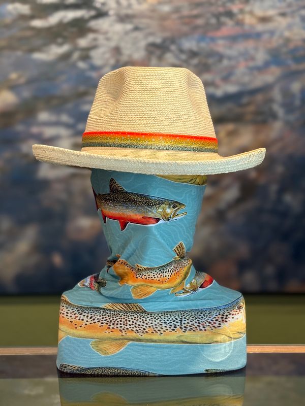 Sun Body Hats Outlaw w/Whisky Leather Works Trout Adjustable Hatband