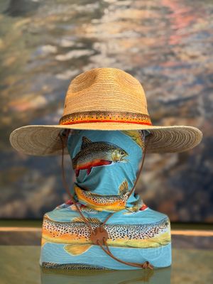 Sun Body Hats Oak Tear Drop 4" w/Whisky Leather Works Trout Adjustable Hatband