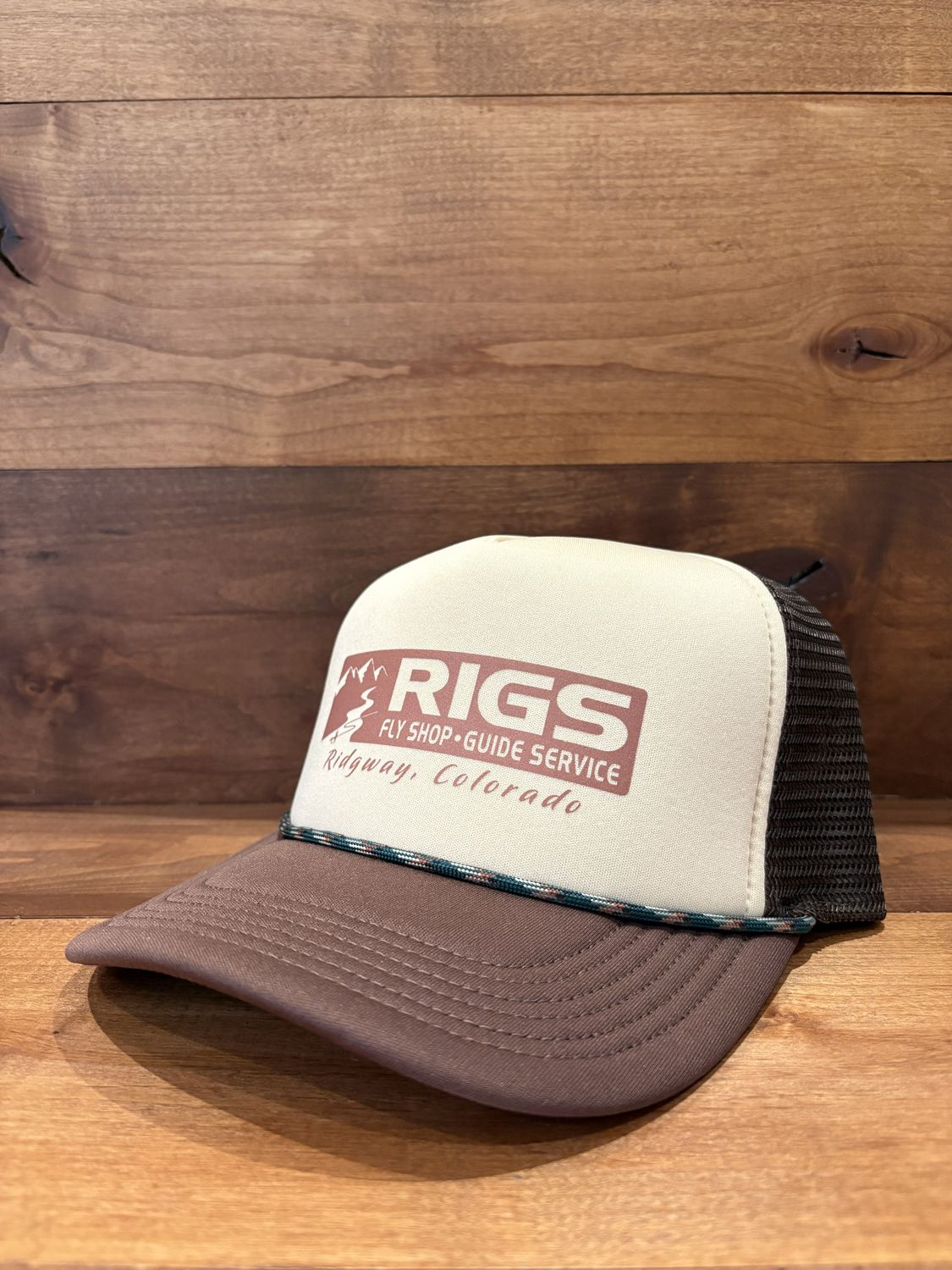 RIGS Printed Logo Laguna Trucker Tan/Brown
