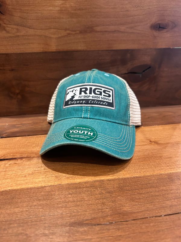 RIGS Logo Youth Trucker Hat Aqua