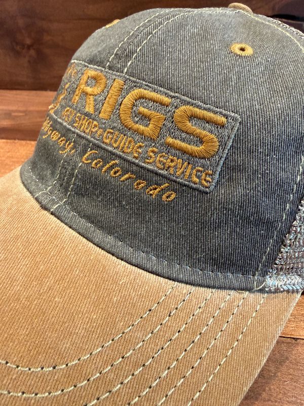 RIGS Logo Old Favorite Trucker Hat Coffee Khaki