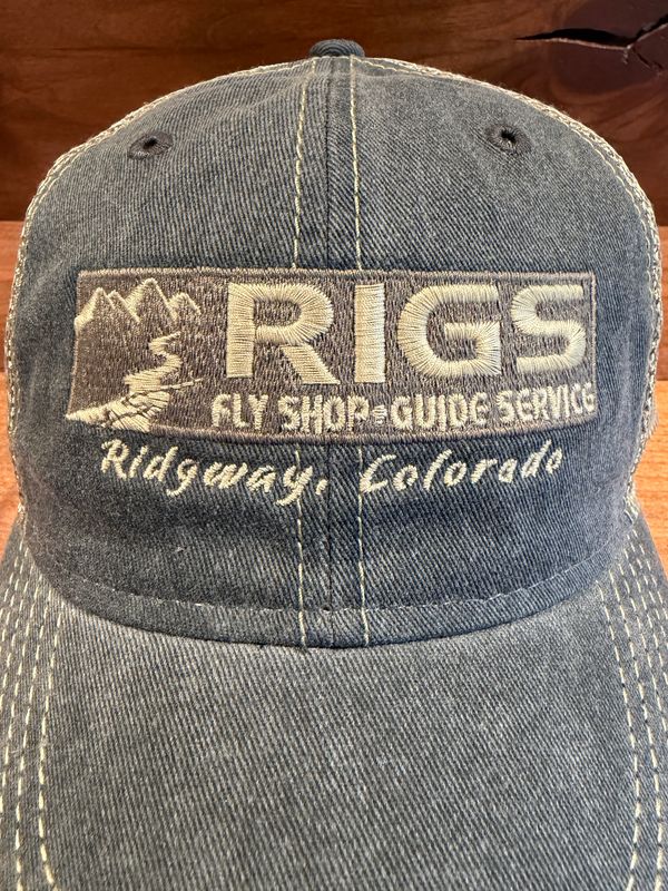 RIGS Logo OId Favortie Trucker Hat Charcoal/Khaki