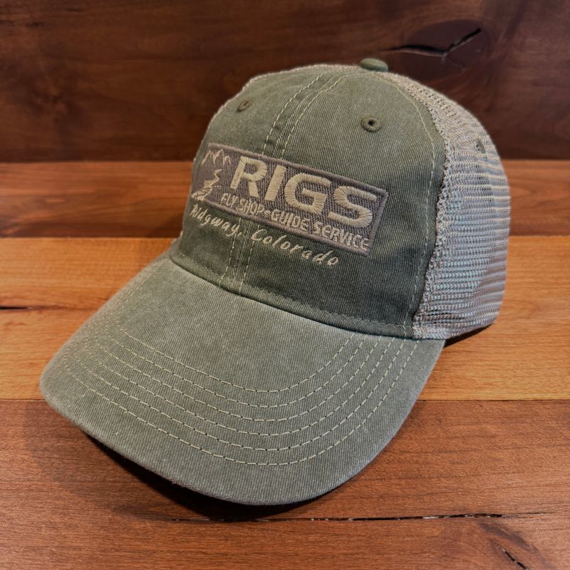RIGS Logo Old Favorite Trucker Conifer Khaki