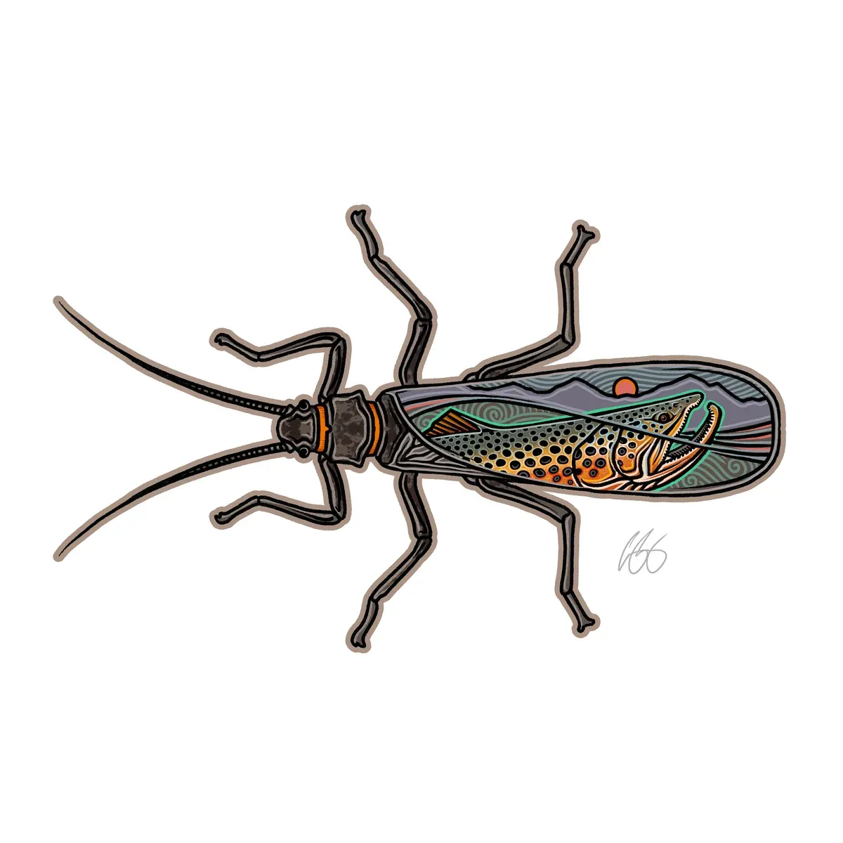 Casey Underwood Decal Salmonfly