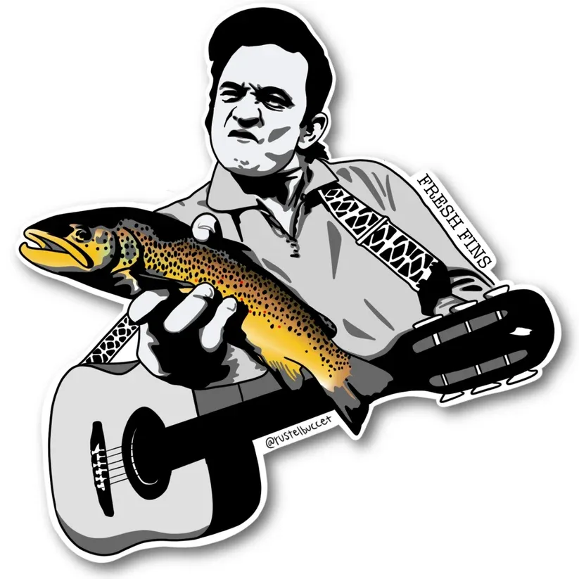 Fresh Fins Johnny Cast Sticker