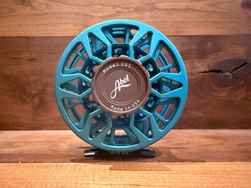 Abel SDS 9/10 Reel - Ported - Satin Teal - Satin Dark Brown Drag Knob - Rose Wood