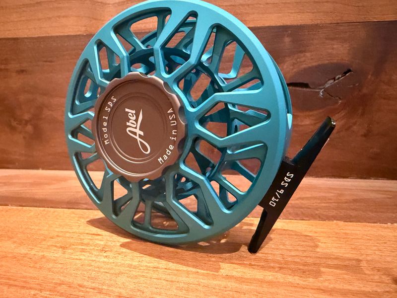 Abel SDS 9/10 Reel - Ported - Satin Teal - Satin Dark Brown Drag Knob - Rose Wood