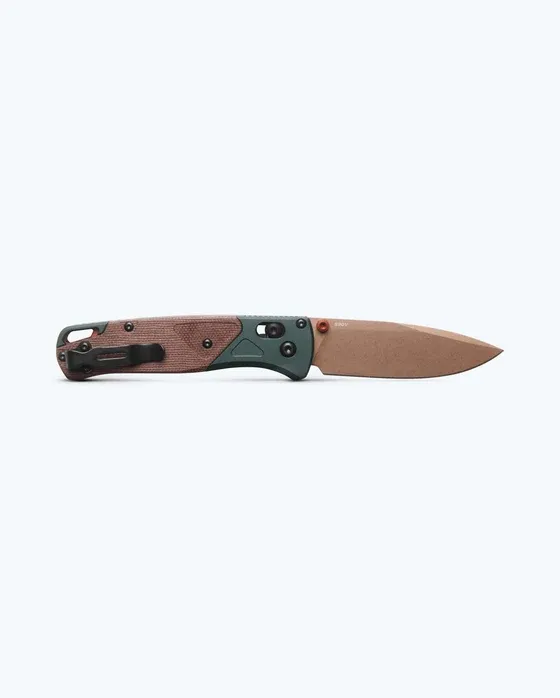 Benchmade Bugout - Taiga Green/ Brown Micarta - Drop Point