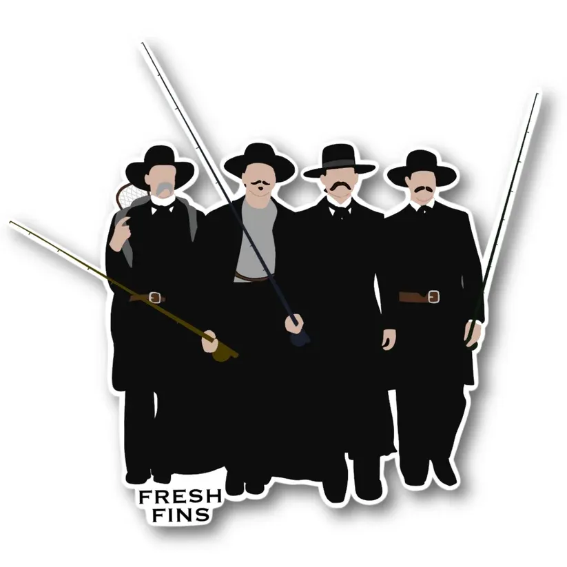 Fresh Fins Tombstone Sticker