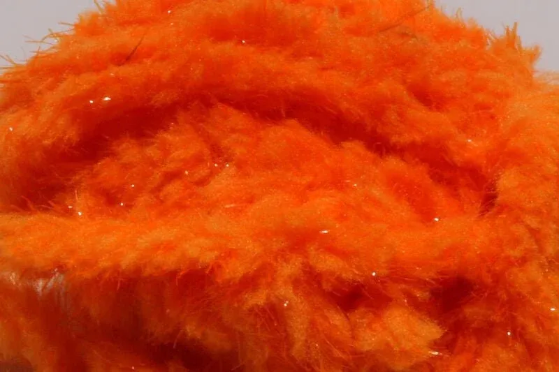 Hareline Easy Egg Chenille, Color: - Fl. Fire Orange