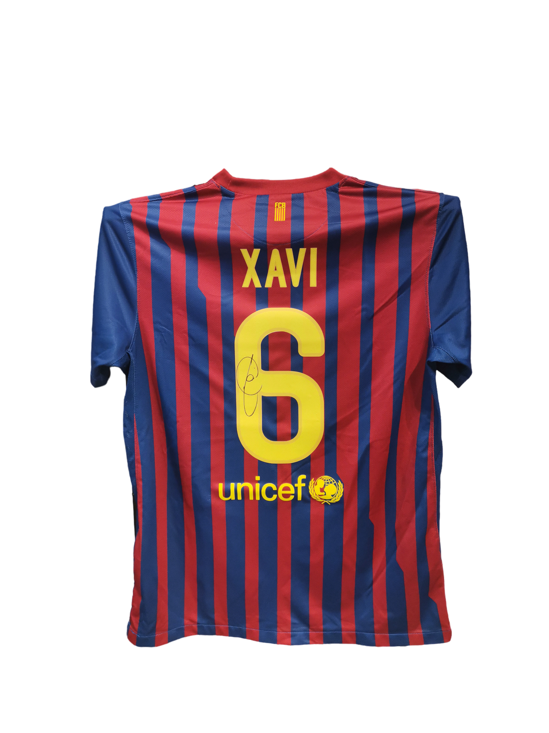 Xavi Hernandez Signed Barcelona Jersey