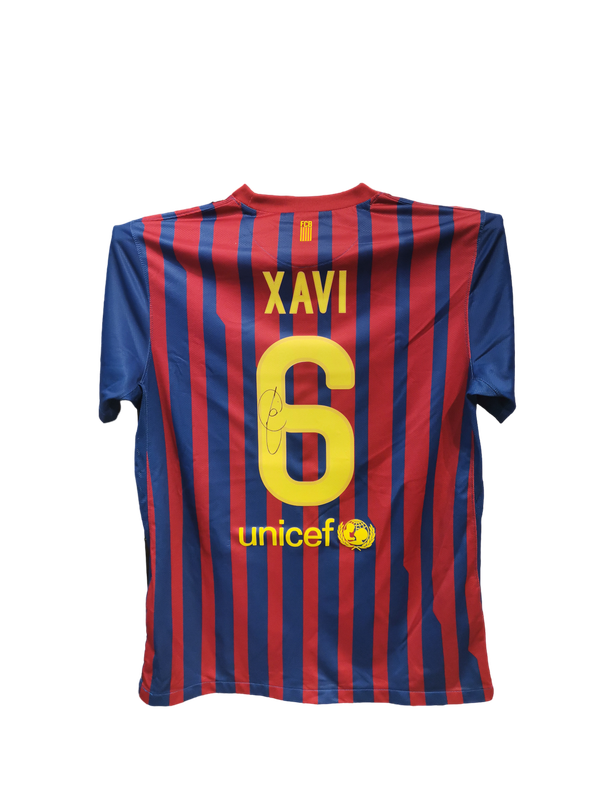 Xavi Hernandez Signed Barcelona Jersey
