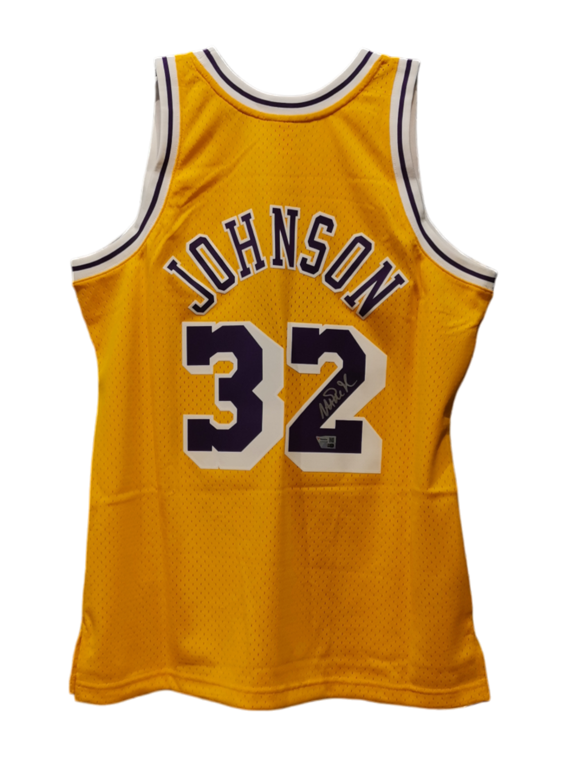 Magic Johnson Auto Lakers Gold Jersey