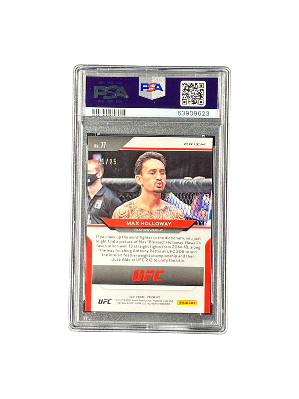 2021 Panini Prizm UFC Max Holloway Mojo Prizm #77 PSA 9