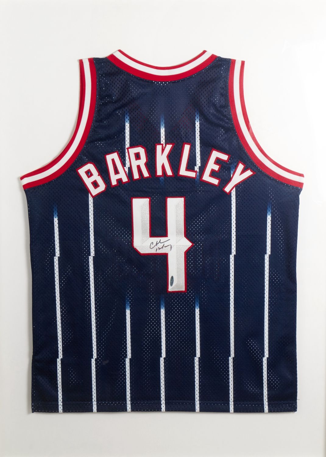 Signed Charles Barkley Rockets Jersey