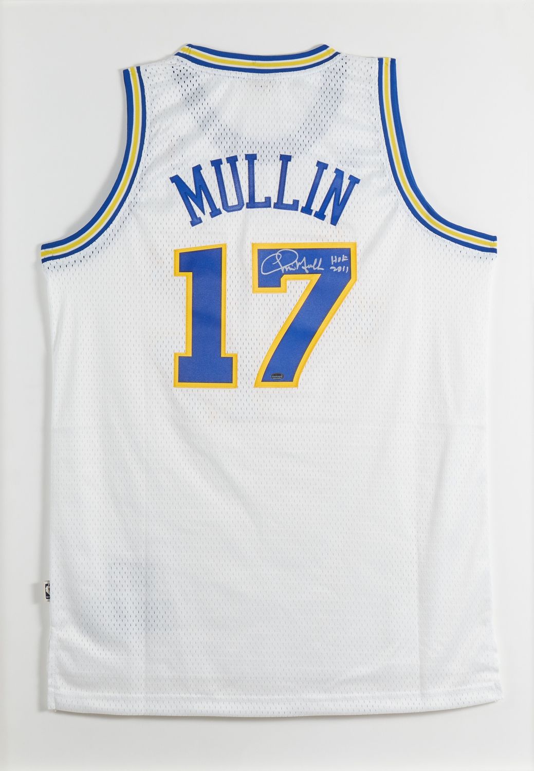 Signed Chris Mullin HOF 2011 Warriors Jersey