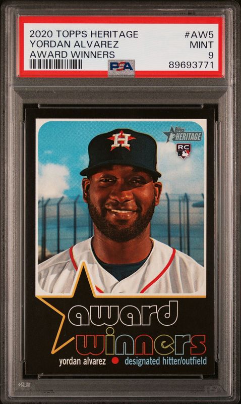 2020 Topps Heritage Yordan Alvarez Award Winners #AW5 PSA 9