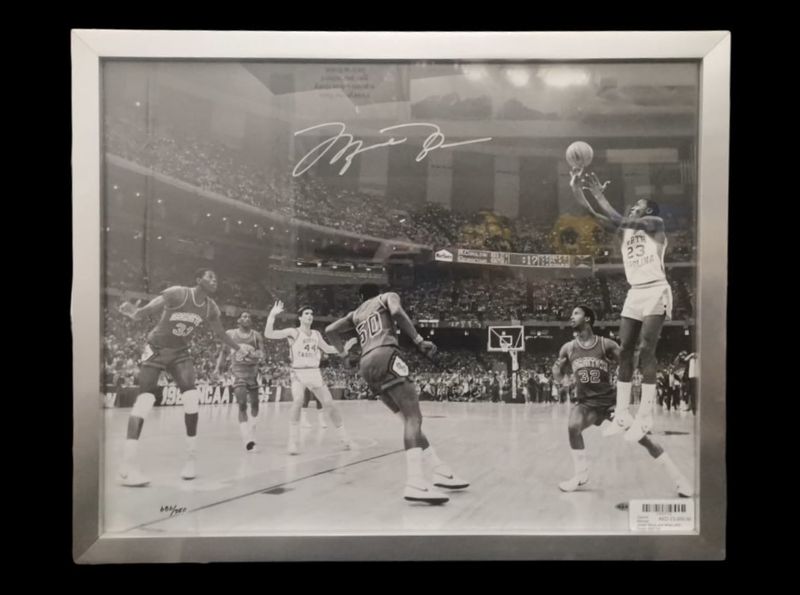 Signed Michael Jordan Black and White UNC Poster 686/750