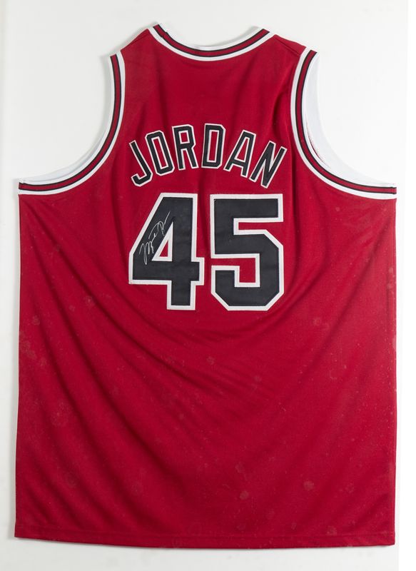 Signed #45 Jordan Bulls Jersey
