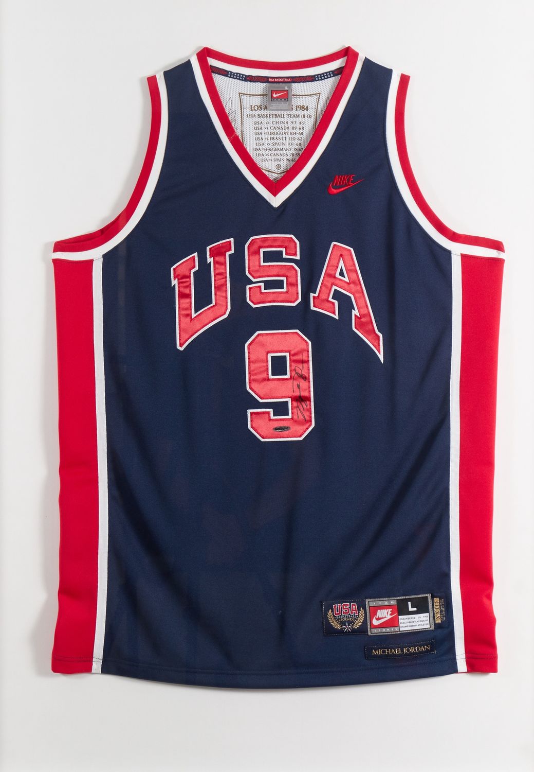 Signed USA Michael Jordan Blue Jersey