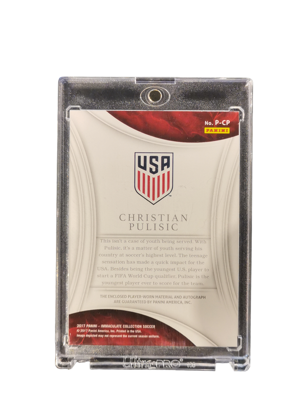 2017 Panini Immaculate Coll. Christian Pulisic Patch and Auto 39/45