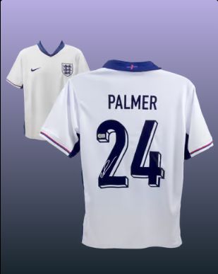 Cole Palmer Signed England National Home Soccer Jersey #24