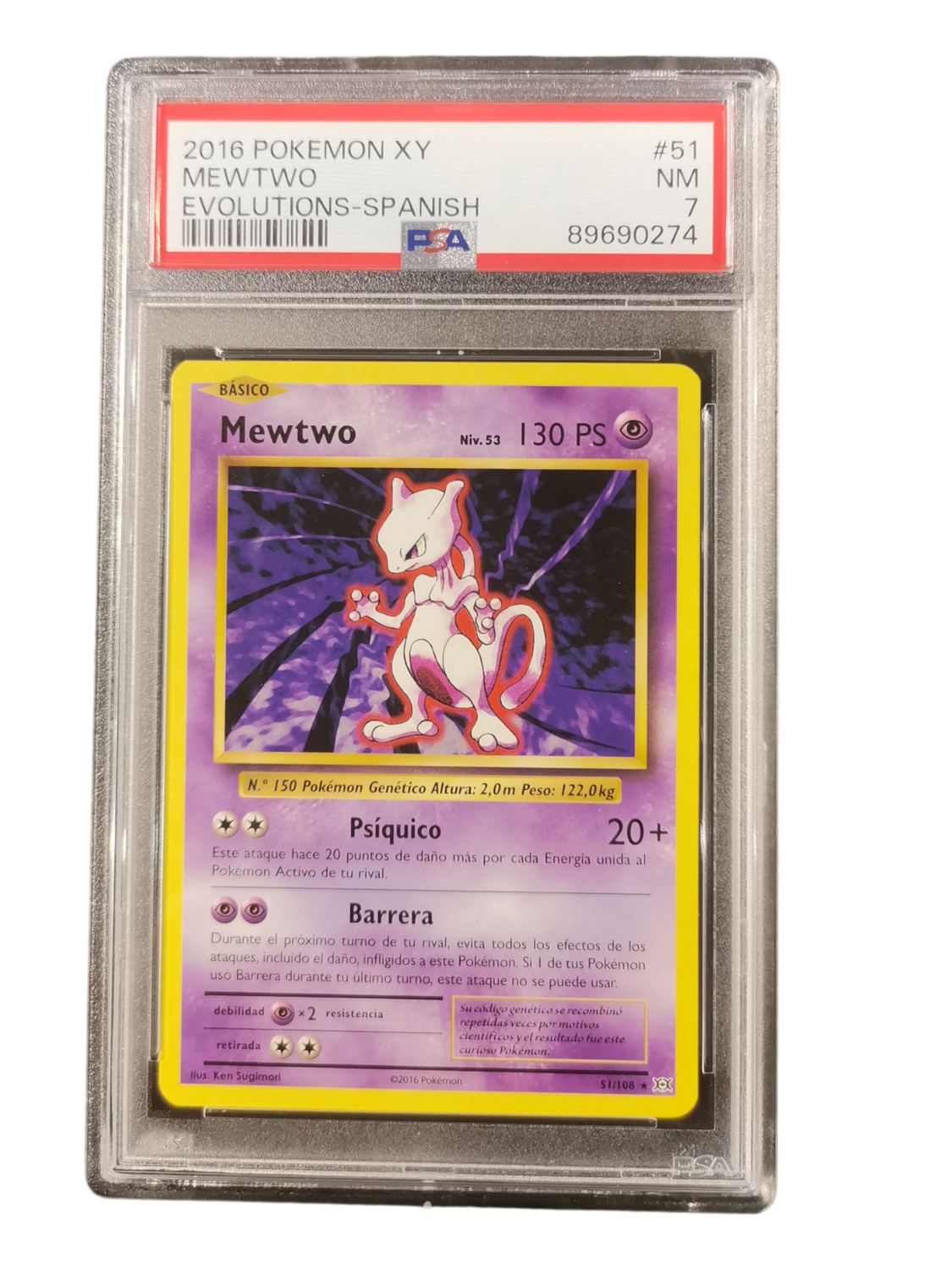 2016 Pokemon XY Mewtwo Evolutions - Spanish