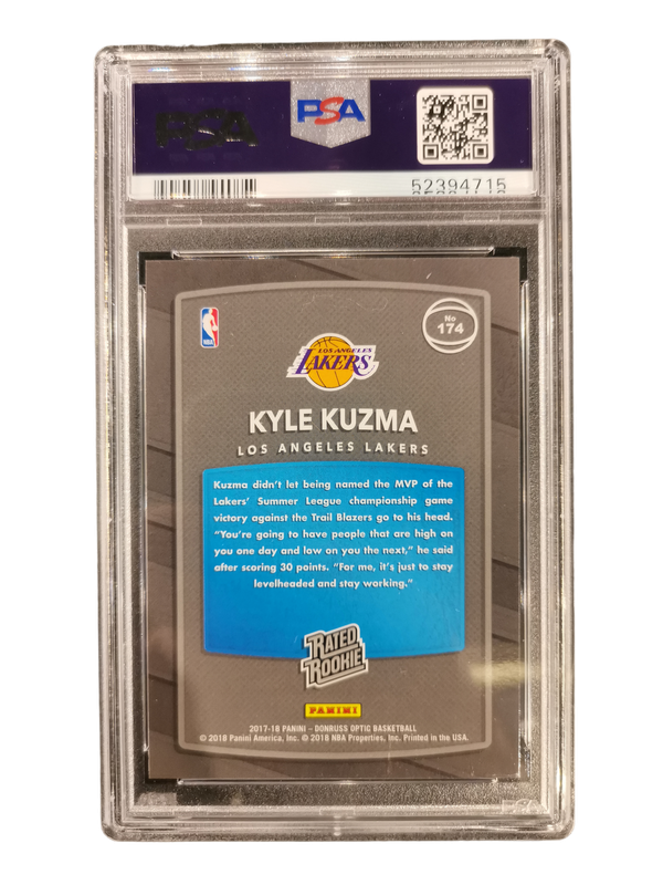 2017 Panini Donruss Optic Kyle Kuzma Red/Yellow #174