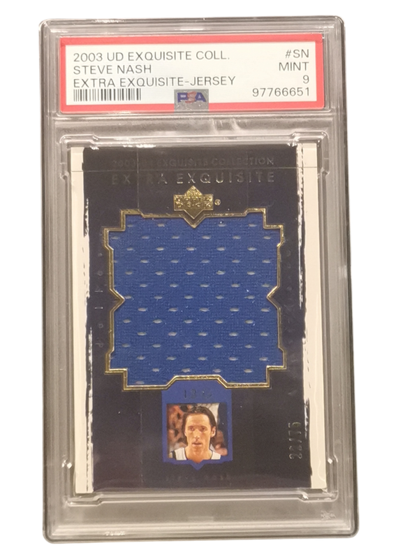 2003 UD Exquisite Coll. Steve Nash Extra Exquisite- Jersey #SN PSA 9