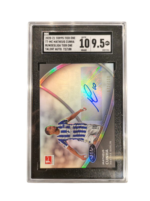 2020-21 Topps Tier One TT-MC Matheus Cunha Bundesliga Tier One Talent Auto 72/100