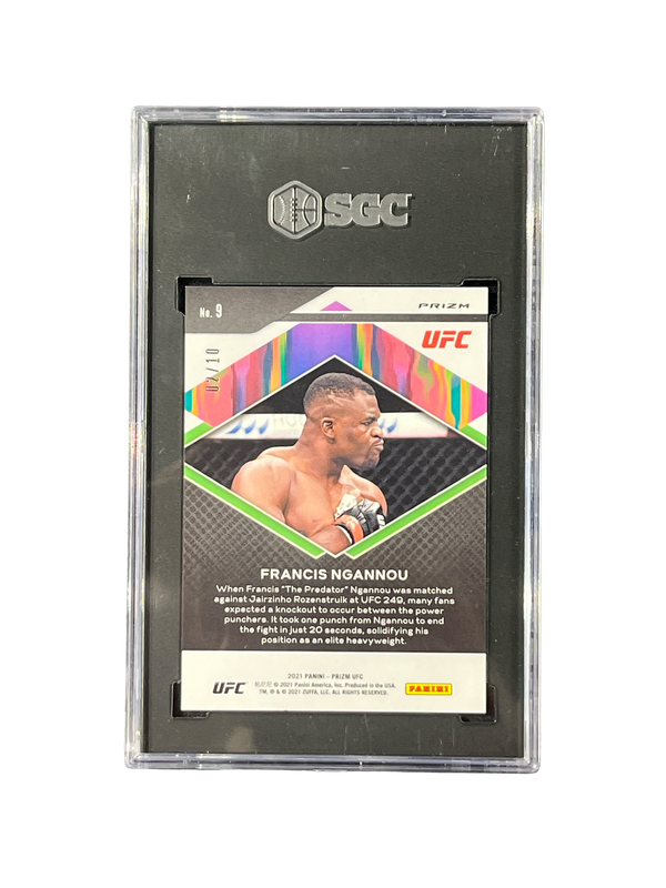 2021 Panini Prizm UFC #9 Francis Ngannou Fearless Gold Prizm 2/10
