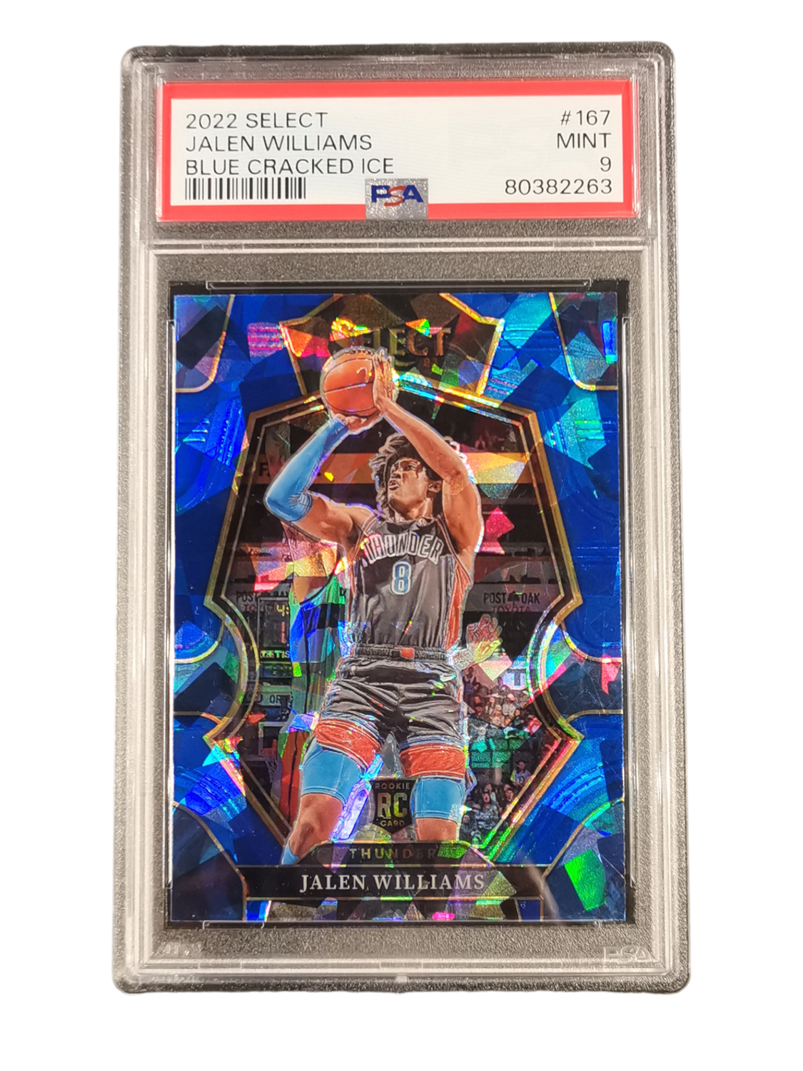 2022 Select Jalen Williams Blue Cracked Ice #165 PSA 9