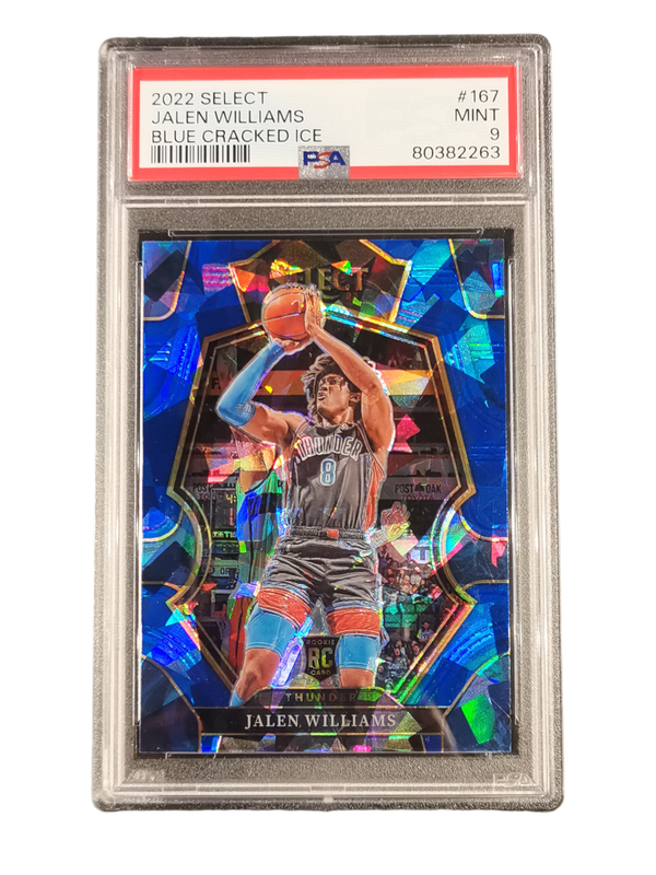 2022 Select Jalen Williams Blue Cracked Ice #165 PSA 9