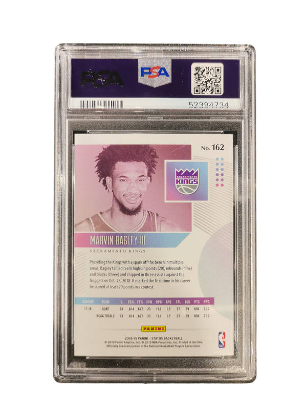 2018 Panini Status #162 Marvin Bagley III