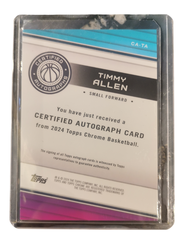 2024 Topps Chrome Timmy Allen Auto #CA-TA