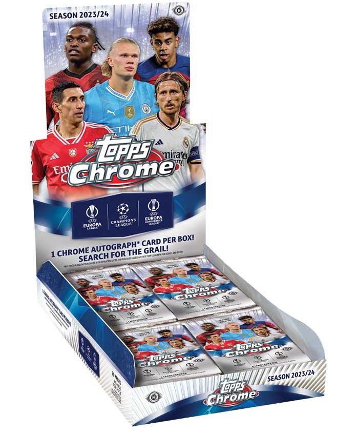 2023-24 Topps Chrome UEFA Club Competitions Soccer Hobby Box