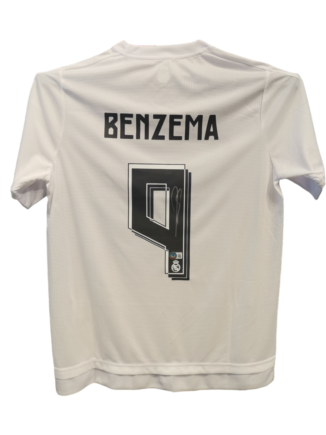 Karim Benzema Signed Real Madrid White Adidas Jersey 2015