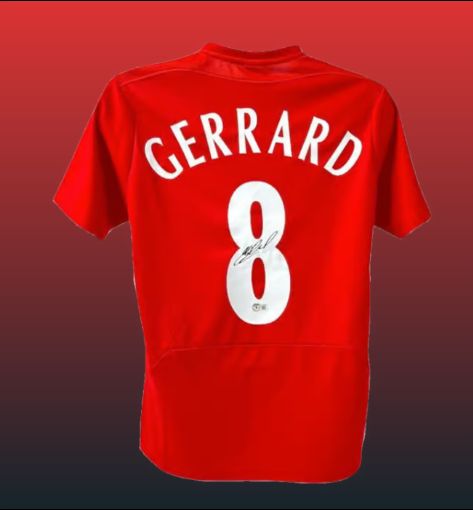 Steven Gerrard Signed Liverpool Jersey #8