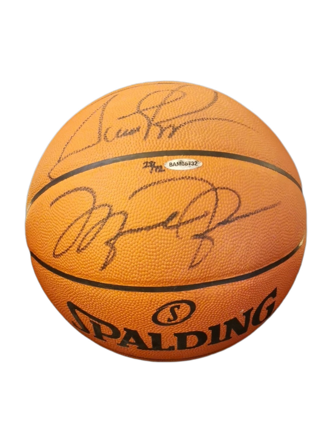 Pippen/Jordan Signed Spalding Basketball 28/72