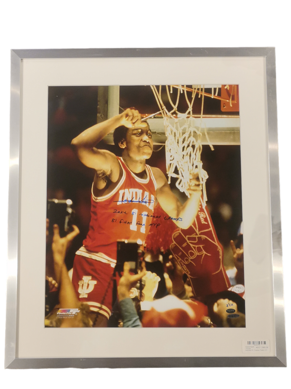Signed Isaiah Thomas Inscribed &#39;81 Champs Poster 2/11