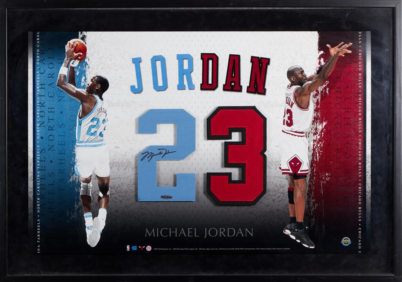 Signed Jordan Jersey Number Poster