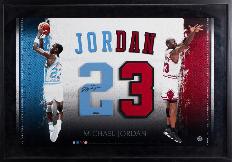 Signed Jordan Jersey Number Poster