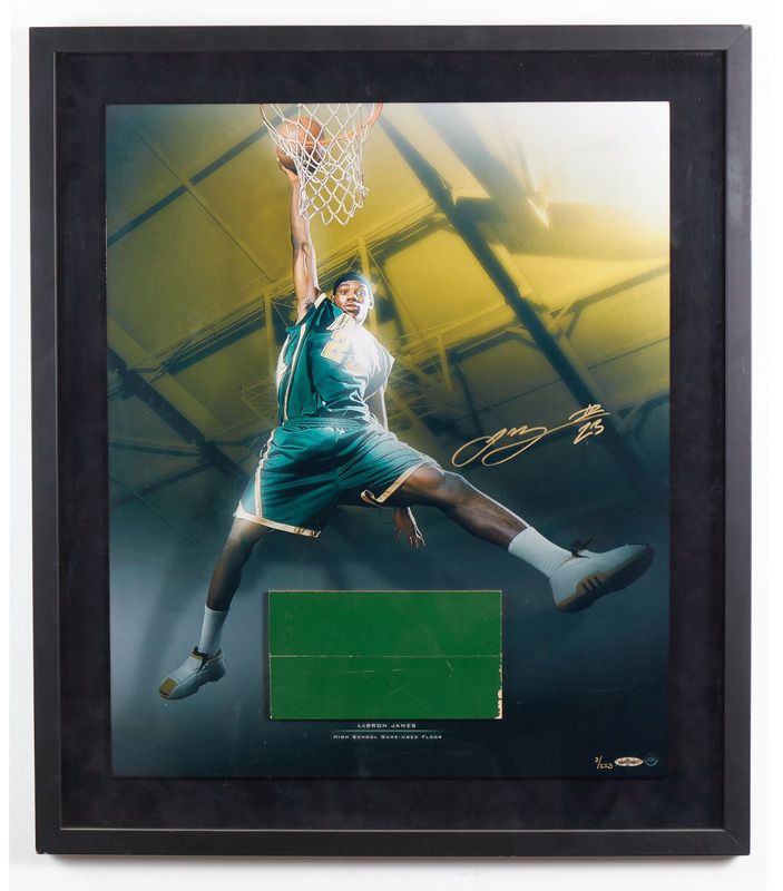 Signed Lebron James Game-Used Irish Floor