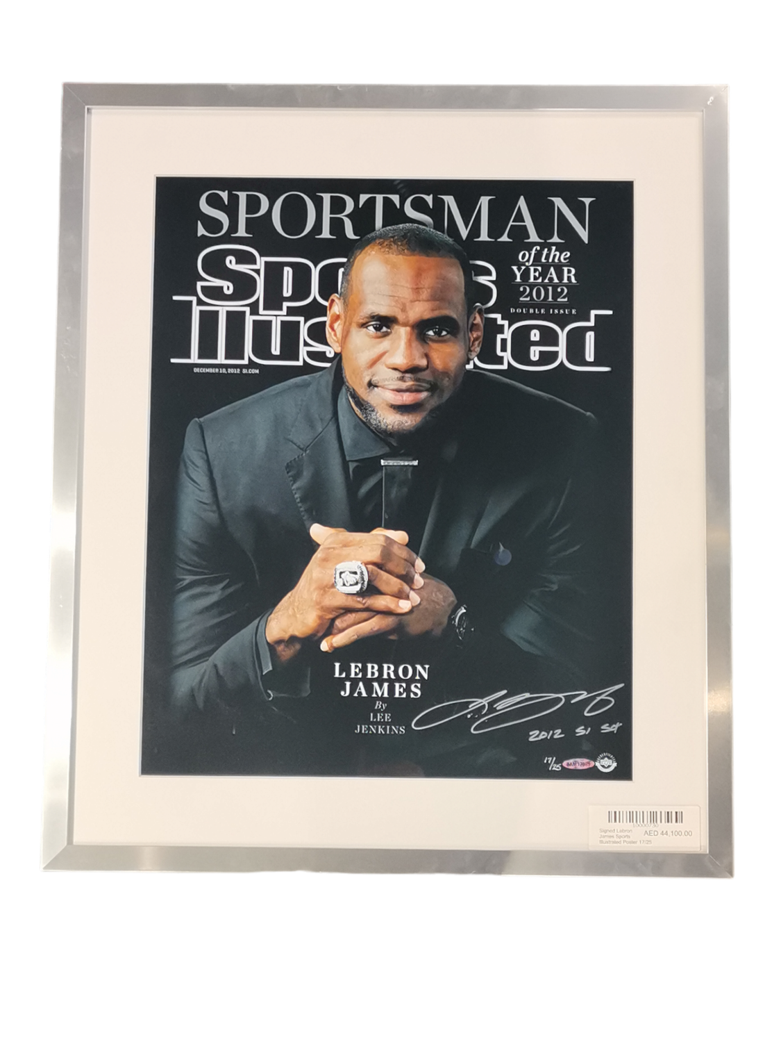 Signed Lebron James Sports Illustrated Poster 17/25