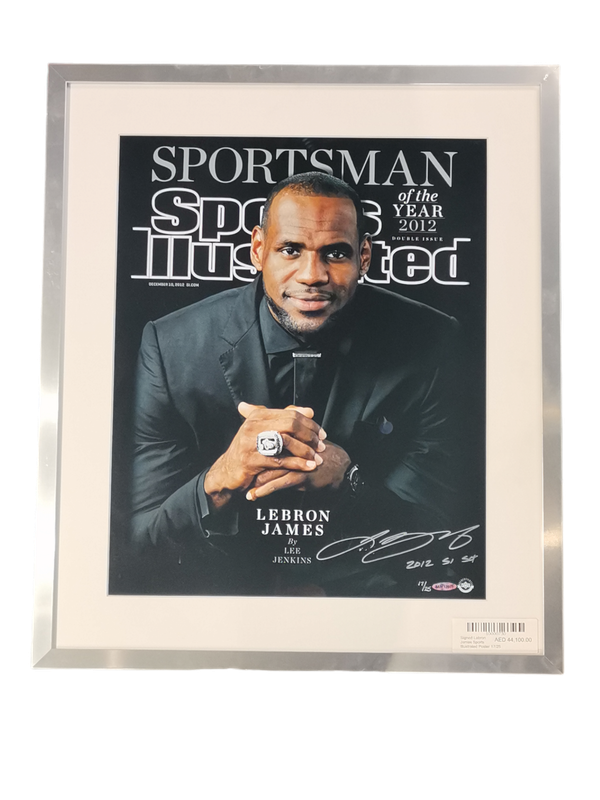 Signed Lebron James Sports Illustrated Poster 17/25