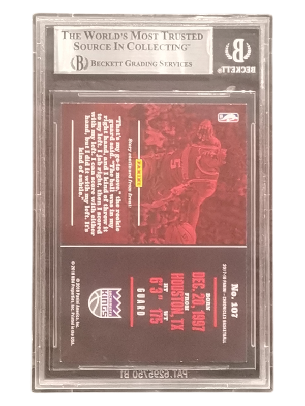 2017-18 Panini Chronicles #107 De'Aaron Fox Beckett 9