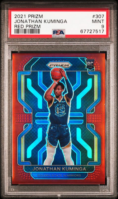 2021 Prizm Jonathan Kuminga Red Prizm RC 53/299 PSA 9