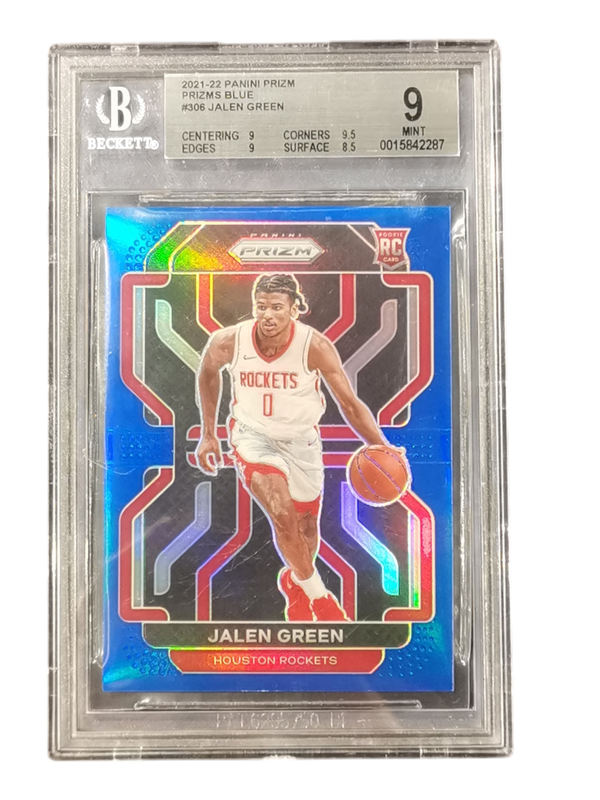2021-22 Panini Prizm Prizms Blue #306 Jalen Green BGS 9